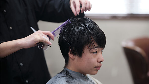 つくば市の理容室メンズヘアーLA-Rのステューデントカットの画像