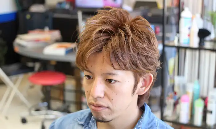 つくば市の理容室LA-Rのヘアスタイル質感カット&ゆるパーの写真