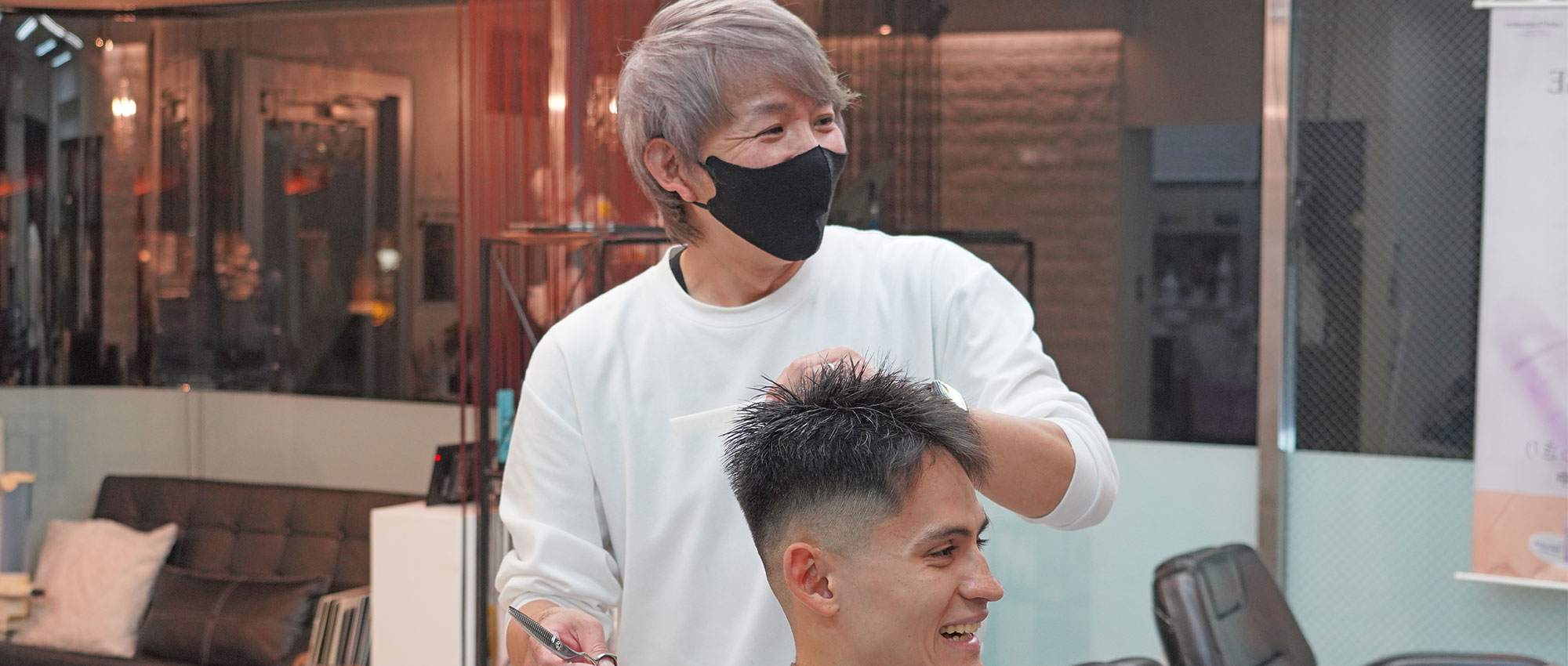 つくば市の理容室LA-Rのヘアーカットイメージ